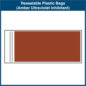 Resealable Plastic Bags (Amber Ultraviolet Inhibitant)
