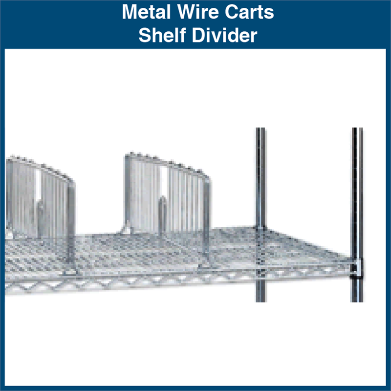 Metal Wire Cart Shelf Dividers (1 Divider)