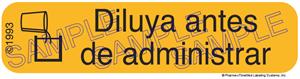Auxiliary Label - Diluya Antes De Administrar