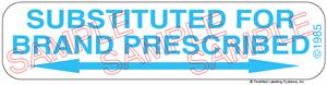 Auxiliary Label - Substitution for Brand Prescribed