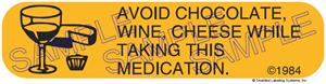 Auxiliary Label - Avoid Chocolate Wine Cheese 