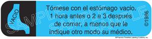 Auxiliary Label - Tomese Con El Estomago Vacio