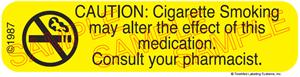 Auxiliary Label - Caution: Smoking May Alter Effect
