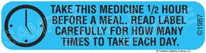 Auxiliary Label - Take One Half Hour Before Meal
