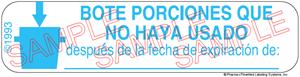 Auxiliary Label - Bote Porciones Que No Haya Usado