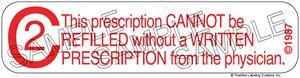 C2 Prescription Cannot Be Refilled Without Physician