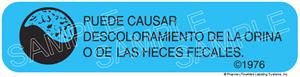 Auxiliary Label - Puede Causar Descoloramiento