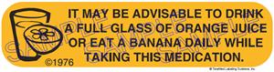 Auxiliary Label - Glass of Orange Juice
