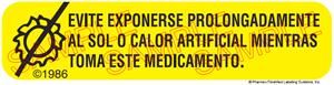 Auxiliary Label - Evite Exponerse Prolongadamente Al Sol