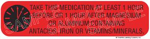 Auxiliary Label - Take This Medication 1 Hour Before or After