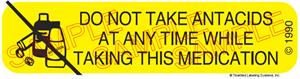 Auxiliary Label - Do Not Take Antacids