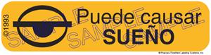 Auxiliary Label - Puede Causar Sueno
