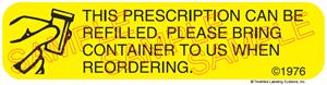 Auxiliary Label - Prescription Can be Refilled
