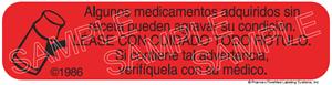 Auxiliary Label - Algunos Medicamentos Adquiridos Sin Receta