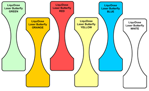 LiquiDose Butterfly Laser/Ink Jet Flag Labels - 1-1/4" x 4-1/4" (1,000 Doses)
