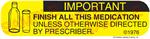 Auxiliary Label - Finish All This Medication