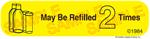 Auxiliary Label - May be Refilled 2 Times