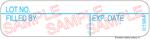 Auxiliary Label - Lot No Filled By Exp Date