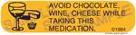 Auxiliary Label - Avoid Chocolate Wine Cheese 