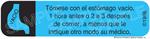 Auxiliary Label - Tomese Con El Estomago Vacio