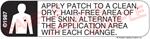 Auxiliary Label - Apply Patch to a Clean Dry Hair-Free Area