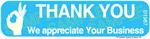 Auxiliary Label - Thank You We Appreciate Your Business