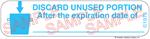 Auxiliary Label - Discard Unused Portion