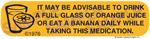 Auxiliary Label - Glass of Orange Juice