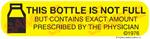Auxiliary Label - This Bottle is Not Full