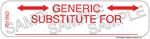 Auxiliary Label - Generic Substitute For