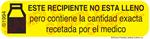Auxiliary Label - Este Recipiente No Esta Lleno