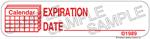 Auxiliary Label - Calendar Expiration Date