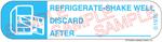 Auxiliary Label - Refrigerate - Shake Well