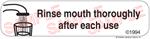 Auxiliary Label - Rinse Mouth Thoroughly