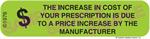 Auxiliary Label - Increase in Cost Due to Price Increase