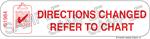 Auxiliary Label - Directions Changed Refer to Chart